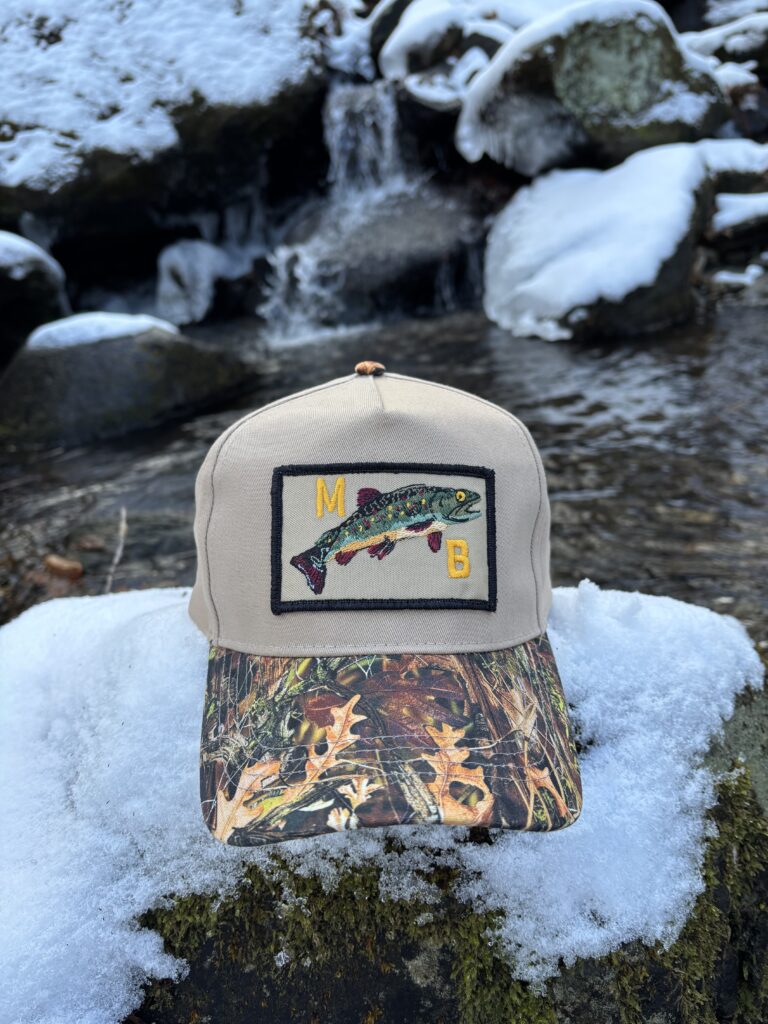 Brook Trout Patch Khaki Camo Hat